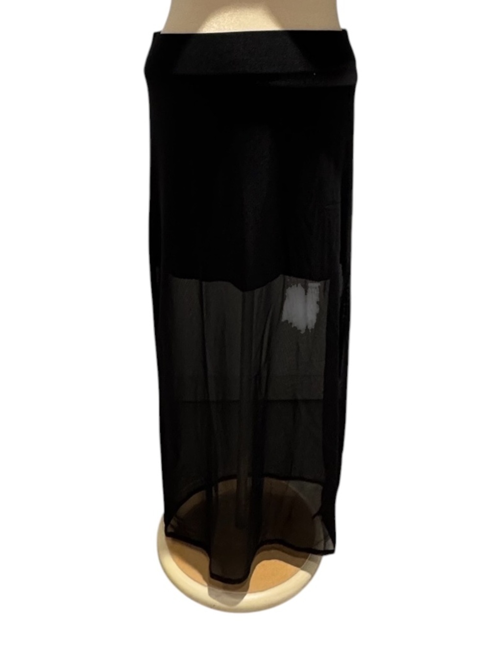 GAP black mesh sheer translucent pencil skirt overlay w/lining - size xs petite